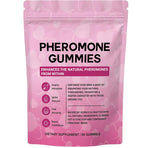 Boasi Pheromone Gummies with Slippery Elm, for Women,Enhance Charm,Supports Balance,Confidence & Social Vibe,Vegan,Non-GMO,Gluten-Free,Strawberry Flavor,60 Gummies