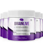 (5 Pack) Brainlive Powder, Official Brain Live Powder Supplement with All Natural Ingredients, Advanced Formula Brain Live Health & Wellness Support with Maximum Strength Multivitamins (150 Servings)