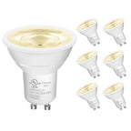 DAYBETTER GU10 LED Light Bulbs, Dimmable GU10 Bulb Replacement for Track Lighting, 5.5w Equivalent 50W, 500 LM Soft White 3000K, MR16 LED Bulb for Kitchen, Range Hood, Living Room, 6 Pack