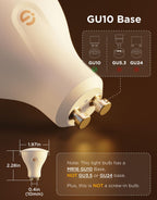 Govee GU10 Smart Bulb, Matter RGBWW Light Bulb Work with Alexa, Google Assistant, WiFi & Bluetooth Color Changing MR16 LED Bulbs, 64 Dynamic Scenes, Syncs with Music, 4 Pack, 400LM, GU10 Base