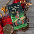 Bones Coffee Company Highland Grog Flavored Coffee Beans, Whole Bean Coffee Medium Roast Low Acid, Butterscotch Caramel Flavor (12 oz)