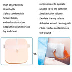Dimora Fenestrated Foam Dressing, Non-Adhesive Tracheo Pads 4"x4" 10 Packs, Tracheostomy Supplies Hydrophilic Highly Absorbent Soft Wound Dressings, Secure Tubes and Absorb Leakage
