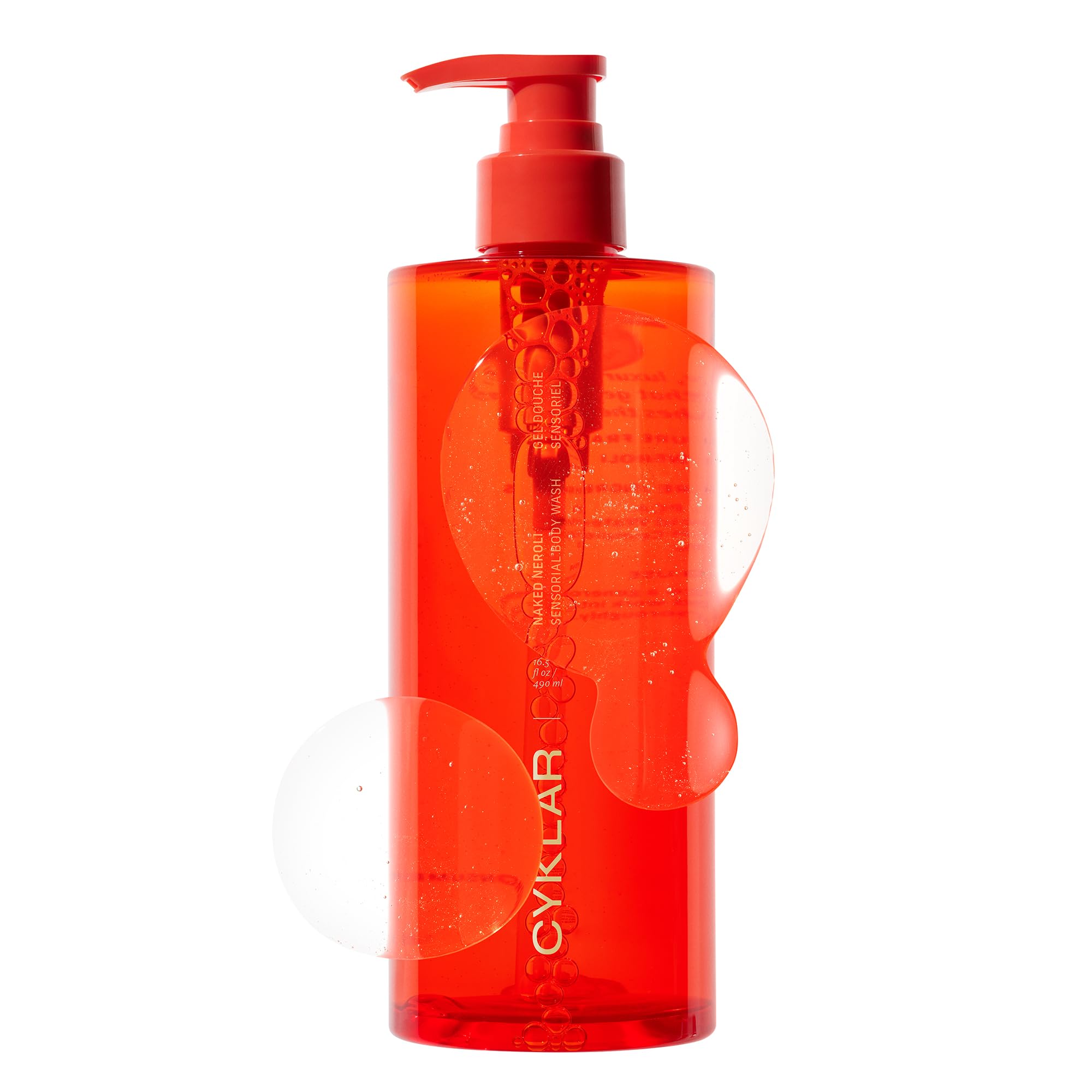 CYKLAR Sensorial Body Wash. Naked Neroli Hydrating Cleanser with Moisture Locking Multi-Oil Complex, Sodium PCA and Glycerin. Nourishing Shower Gel for Women and Men, 16.5 Fl Oz Luxury Bodywash
