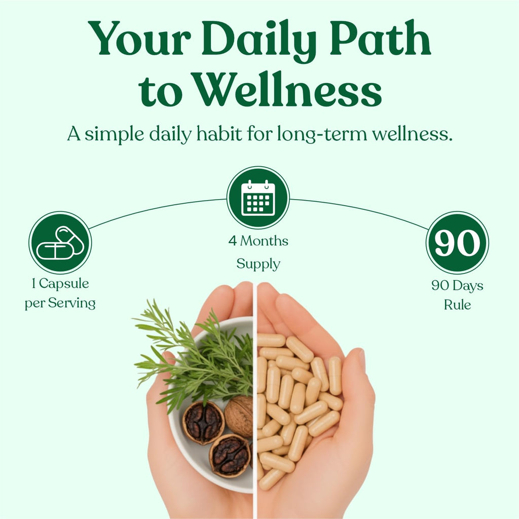 Athletic Choice Wormwood Black Walnut Clove Complex, 3-in-1 Formula with Sweet Wormwood Extract, 120 Veggie Capsules, Non-GMO & Gluten-Free Herbal Supplement for Adults