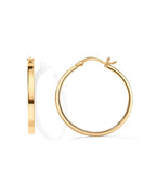 PAVOI Hoop Earrings for Women, 925 Silver, Yellow Gold, Size 30 Millimeters