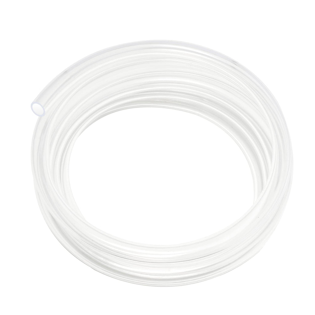 1’’ ID × 1-1/4’’ OD - 10 ft Clear Plastic Vinyl Tubing, Flexible PVC Hose Lightweight BPA Free and Non-Toxic vinyl Tube for Transfer Water Air Oil