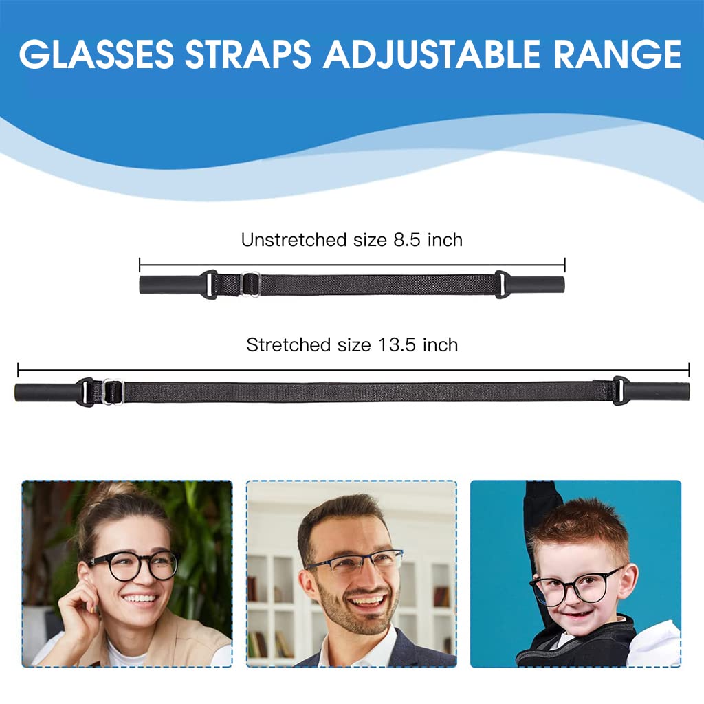 HASTHIP® Adjustable Glasses Straps 3pcs Anti-Slip Eyewear Strap for Adult and Kids, Glasses Retainer Strap