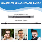 HASTHIP® Adjustable Glasses Straps 3pcs Anti-Slip Eyewear Strap for Adult and Kids, Glasses Retainer Strap