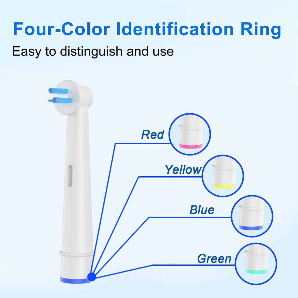 8pcs Interspace Toothbrush Heads, Compatible with Braun Oral B Electric Toothbrushes for Cleaning Crevices, Bridges and Implants.