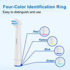 8pcs Interspace Toothbrush Heads, Compatible with Braun Oral B Electric Toothbrushes for Cleaning Crevices, Bridges and Implants.