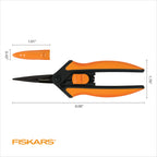 Fiskars 6" Non-Stick Pruning Snips, Resin-Resistant Garden Scissors, 2-Pack