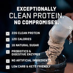 Jocko Fuel Whey Protein Powder, Mint Chocolate, 22g Protein, Digestive Enzymes + Probiotic Blend, No Sugar Added, with Essential Amino Acids + Electrolyte Minerals, 26 Servings