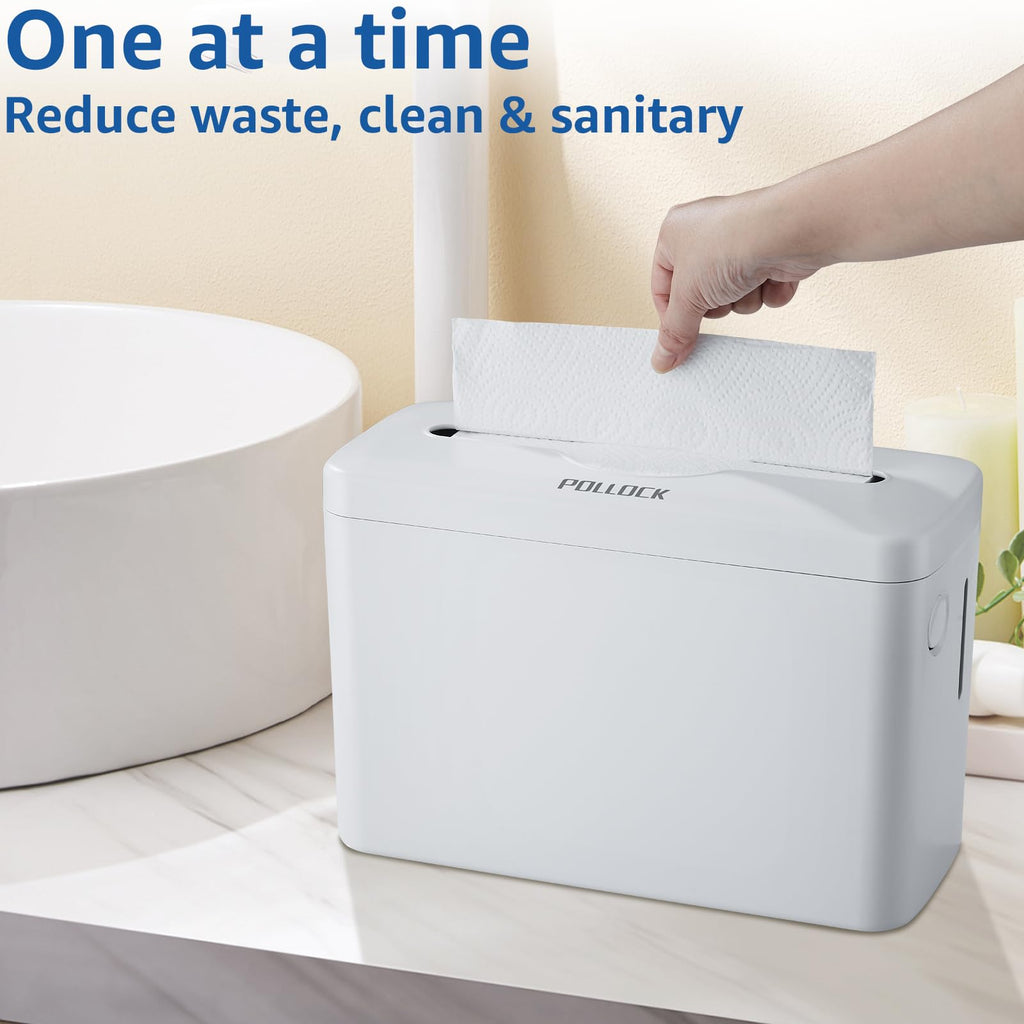 Pollock Paper Towel Dispenser Holder Countertop Commercial,White-L