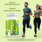 NutriZing K2 Vitamin Supplement MK-7 - High Strength 600mcg - Supports Bone & Arterial Health - 90 Vegan Capsules - Vitamin K2 for Men & Women - 3 Month Supply