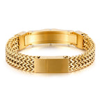Klapgo Gold Bracelets for Men Stainless Steel Cuban Franco Link