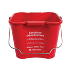 San Jamar Kleen-Pail Pro, Bucket with Handle for Cleaning Products in Commercial and Home Setting, 6 Qts, 12 Count, Red