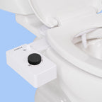 TUSHY Classic 3.0 Bidet Toilet Seat Attachment - a Non-Electric Self Cleaning Water Sprayer with Adjustable Water Pressure Nozzle, Angle Control & Easy Home Installation (White/Matte Black)