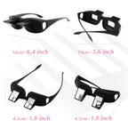 Beiskll Lazy Glasses - Horizontal Reading Prism Glasses, 2 Pack Bed Lie Down Reading & Watching TV Spectacles, Unisex Lightweight Periscope Eyewear（Black+Pink）