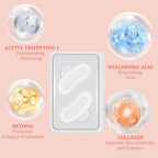 NOVALIFT Kunnozz Micro Eye Patches, Under Eye Patch for Puffy Eyes and Dark Circles, Smile Line Patches, Forehead Hydrating Anti-Wrinkle Masks for Women, 2 Boxes (3 Pairs Each)