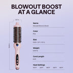 Wavytalk Thermal Brush Blowout Boost 1.5″ Heat Round Brush for Blowout Look