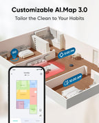 eufy X10 Pro Omni Robot Vacuum and Mop Combo, 8,000 Pa, Dual Mops with 12 mm Auto-Lift and Carpet Detection, AI Obstacle Avoidance, Auto Mop Washing&Drying, Self-Emptying, Self-Refilling