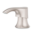 Pfister SoloTilt Kitchen Sink Soap Dispenser Counter-Mounted Stainless Steel Finish with Forward Tilting Thumb-Activated Pump Head and 16 oz Bottle for Dish Soap KSDKEMGS