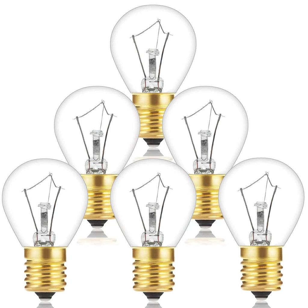 Lava Lamp Bulb 25 Watt, E17 Intermediate Base 6 Packs The Lava Original Replacement Bulb for 14.5-Inch Lava Lamp, Soft Warm White Glow, Long Life, High Temp Resistance, High-Output Heat S11 Bulb