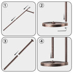 KASUNTO Toilet Paper Holder for Bathroom, Heavy Weighted Metal Free Standing Toilet Paper Storage with Crystal Ball, Toilet Paper Stand for Bathroom Accessories, Oil Rubbed Bronze [Holds MEGA Rolls]