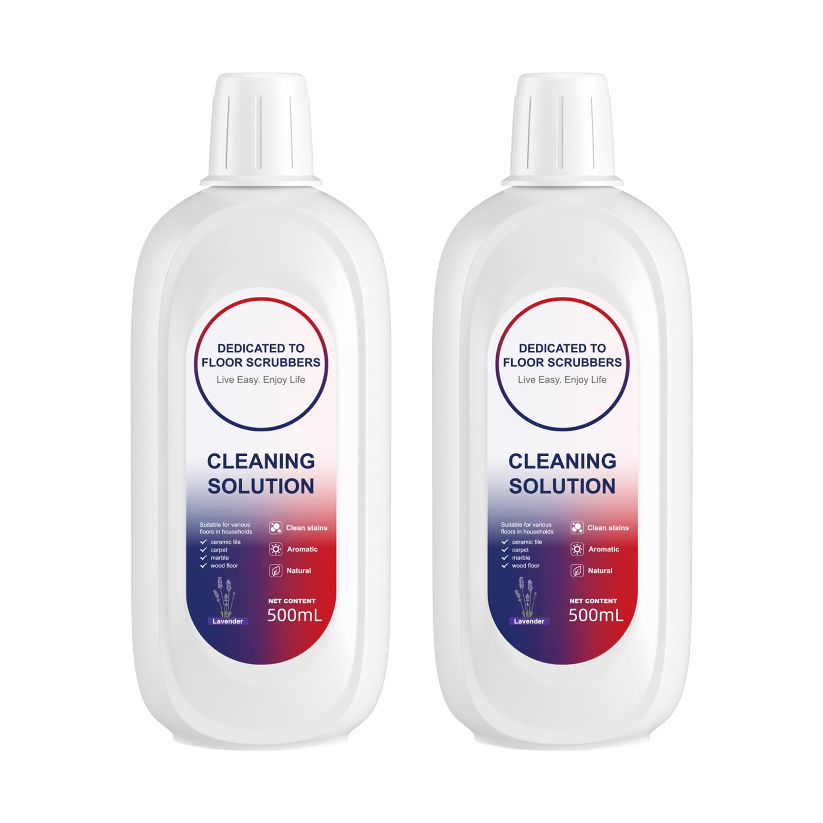 Compatible with Tineco Cleaning Solution Lavender Scent Floor Cleaning Solution, Suitable for All Robot Vacuum Cleaners and Wireless Wet Dry Dual-Use Vacuum Cleaners (2 Bottle, Lavender)