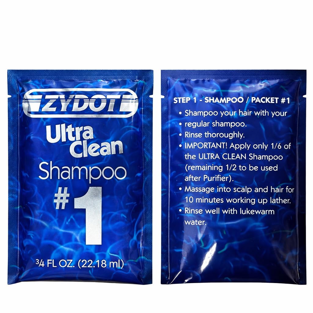 Shootclhear Zydot Ultra Clean Detox Shampoo & Conditioner Kit – Deep Cleansing Clarifying Shampoo for Hair Buildup Removal, Chemical & Impurity Detox, Purifying Hair Treatment With Shower Cap