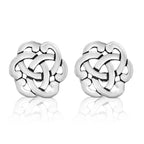 AeraVida Interlocking Celtic Knot Sterling Silver Stud Earrings for Women, 10mm, Small Earring, Tiny Earring