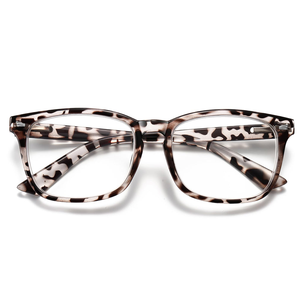 ZNEIAAPR Nearsighted Myopia Glasses for Men Women, Blue Light Shortsighted Distance Glasses with TR90 Frame Spring Hinge (NOT READING GLASSES),-0.50x/Tortoise
