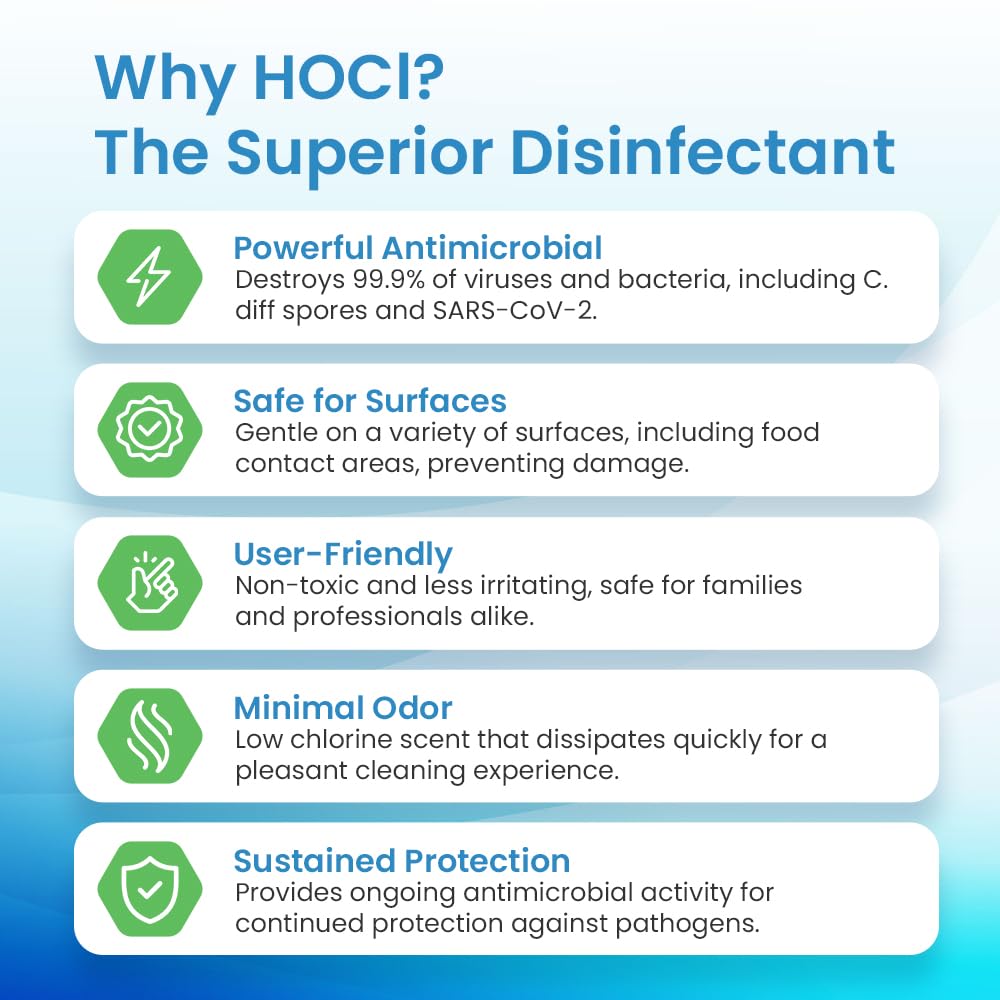 PurTabs Disinfectant Tablets, NSF D2 Certified Food Safe, Hypochlorous Acid Commercial Kitchen & Surface Sanitizer, Kills Norovirus & C. Diff Spores, EPA Registered, Pack of 6