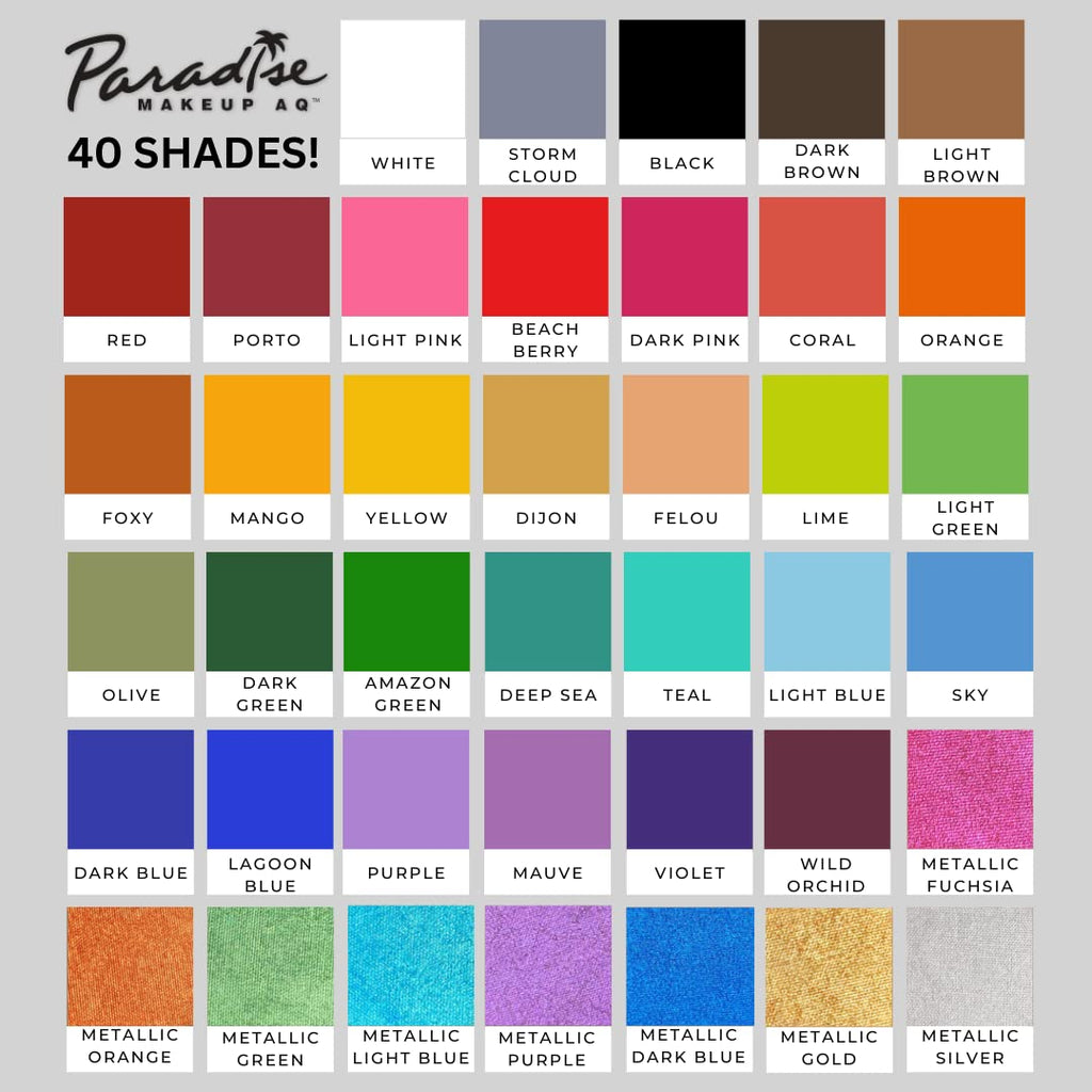 Mehron Makeup Paradise AQ - BLACK, Water-Activated Face & Body Paint