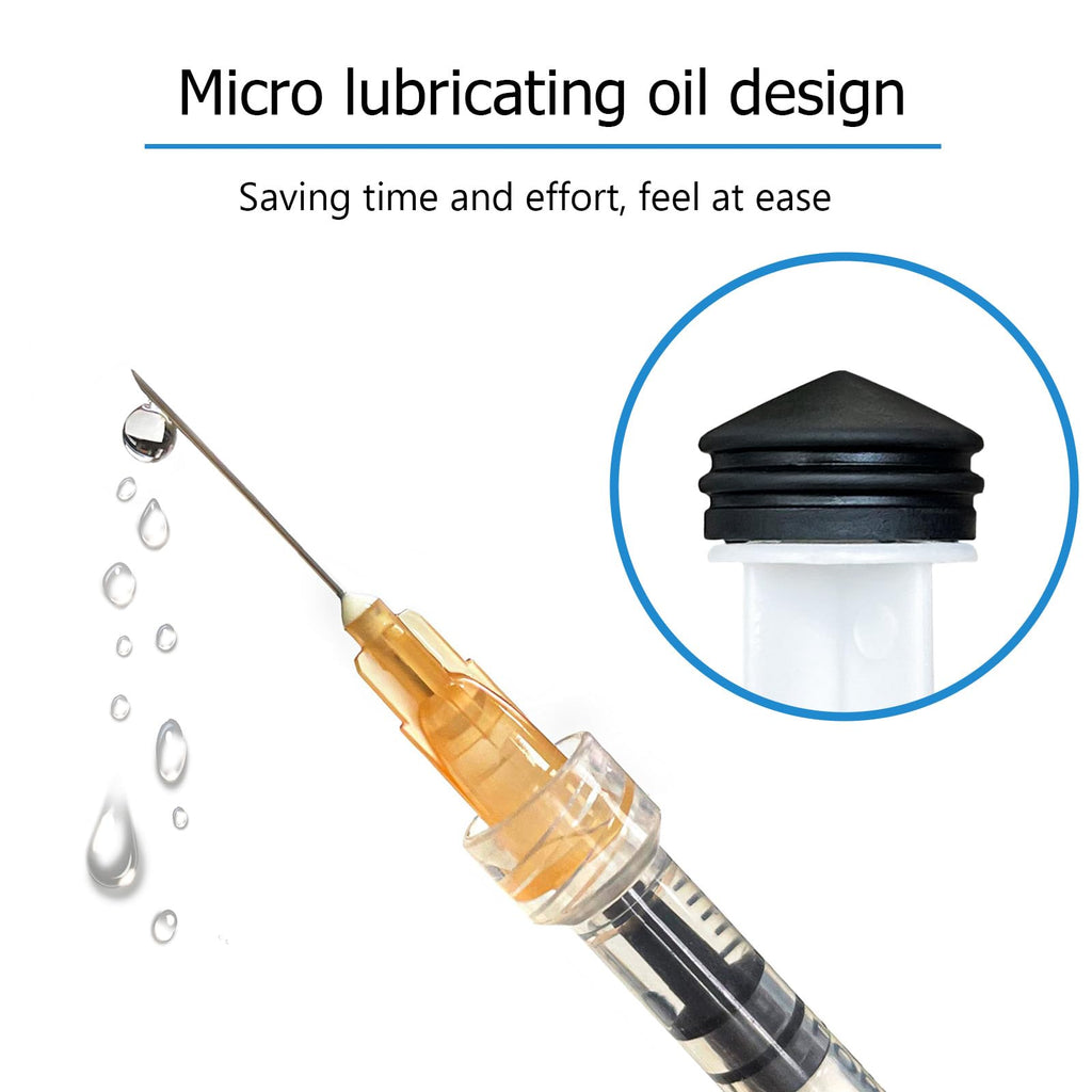 VIDDEL 30pcs 1ml Syringe with 25g x 5/8 Needle Lab Dispensing Liquids,Inks