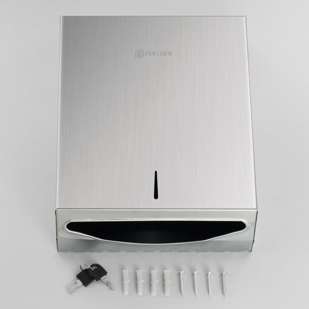 Pollock Paper Towel Dispenser Wall Mount,SUS 304 Stainless Steel