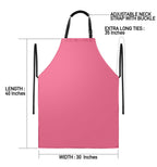 Vammcht Adjustable Bib Apron - Heavy Duty, Waterproof Plastic Apron for Dishwashing/Kitchen/Restaurant/Chemical Resistant; Pink