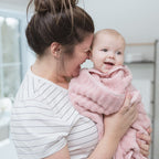 Angelcare Baby Bath Support, Pink, Birth to 6 Months, Made in Canada