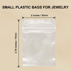 WEGOUP 120 PCS Small Plastic Bags for Jewelry, 2" x 2.76" 2.4 Mil Thick