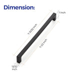 Ravinte 30 Pack 7-1/2 inch Hole Centers Matte Black Cabinet Pulls Kitchen Cabinet Handles Solid Drawer Pulls Kitchen Cabinet Hardware Kitchen Zinc Alloy Drawer Handle Square Bar Cabinet Drawer Handles