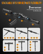 KELIN Magnetic Ratchet Screwdriver Set, 43 in 1 T Handle Ratchet Screwdriver Kits with S2 Steel Bits, Ratcheting Screwdriver for Home Daily Repair, DIY Projects, Ideal Gift for Men Husband