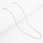 Gacimy 1.1mm 14K Gold Plated Cable Chain Necklace for Women, 22 Inches