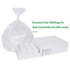 TYPLASTICS Trash Can Liners - Wholesale 1000 Count High Density Garbage Bags on Perforated Roll 10-15 Gallon 24" x 33"