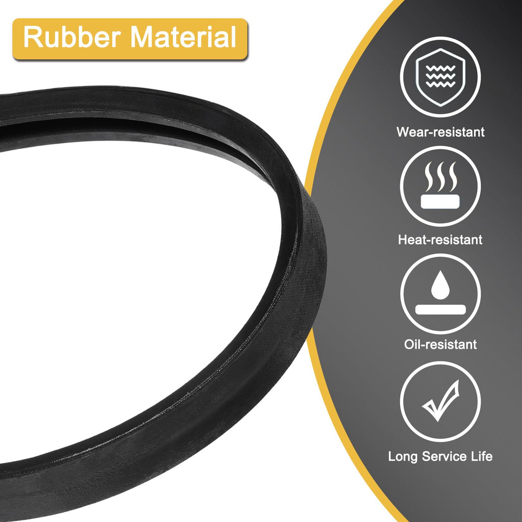 uxcell 3 Pack B55 Classic Wrapped V-Belt, 58" Outside Circumference Wrapped Industrial Rubber V-Belt B Profile V-Belt for Industrial Machinery Equipment, Black