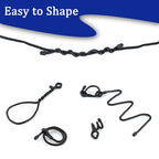 Silicone Cable Ties with Holes, 24PK Reusable Twist Ties for Bundling