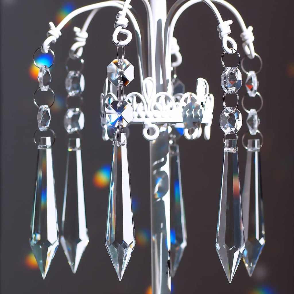 GOLDENHAITAI 20pcs 76mm Chandelier Crystals Icicle Prisms Replacement Parts