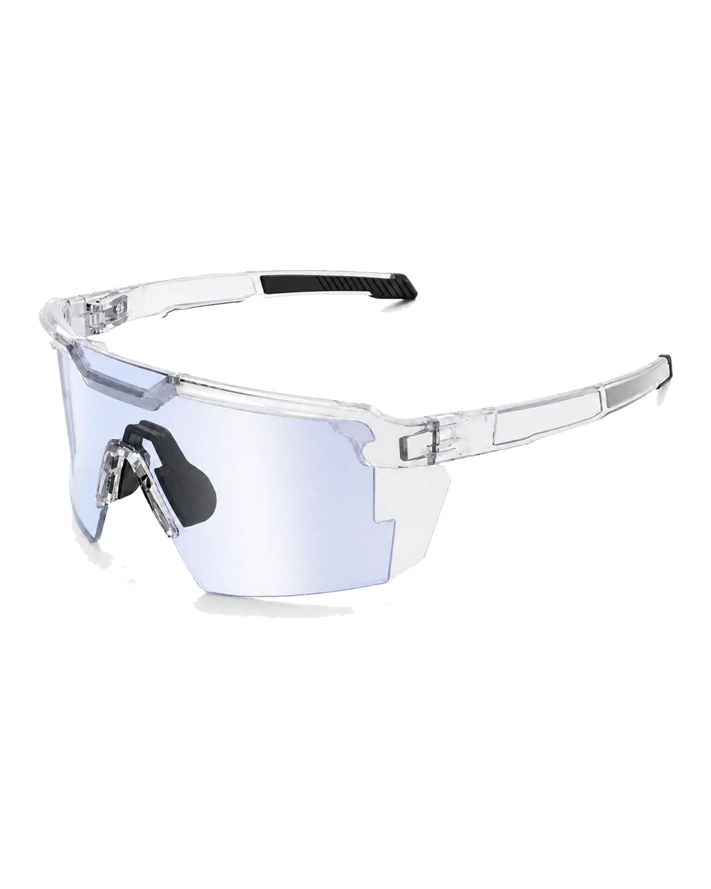 FOSHANEER UV400 Photochromic Polarized Safety Glasses - Impact Resistant Outdoor Sports Eyewear with Transition Lenses - Anti-Glare Protective Work Sunglasses for Cycling, Driving & Fishing (Bule)
