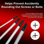 TUSK JIS Screwdriver Set 4 piece #0, #1, #2, #3 - Magnetic Tips and Molded Ergonomic Grips