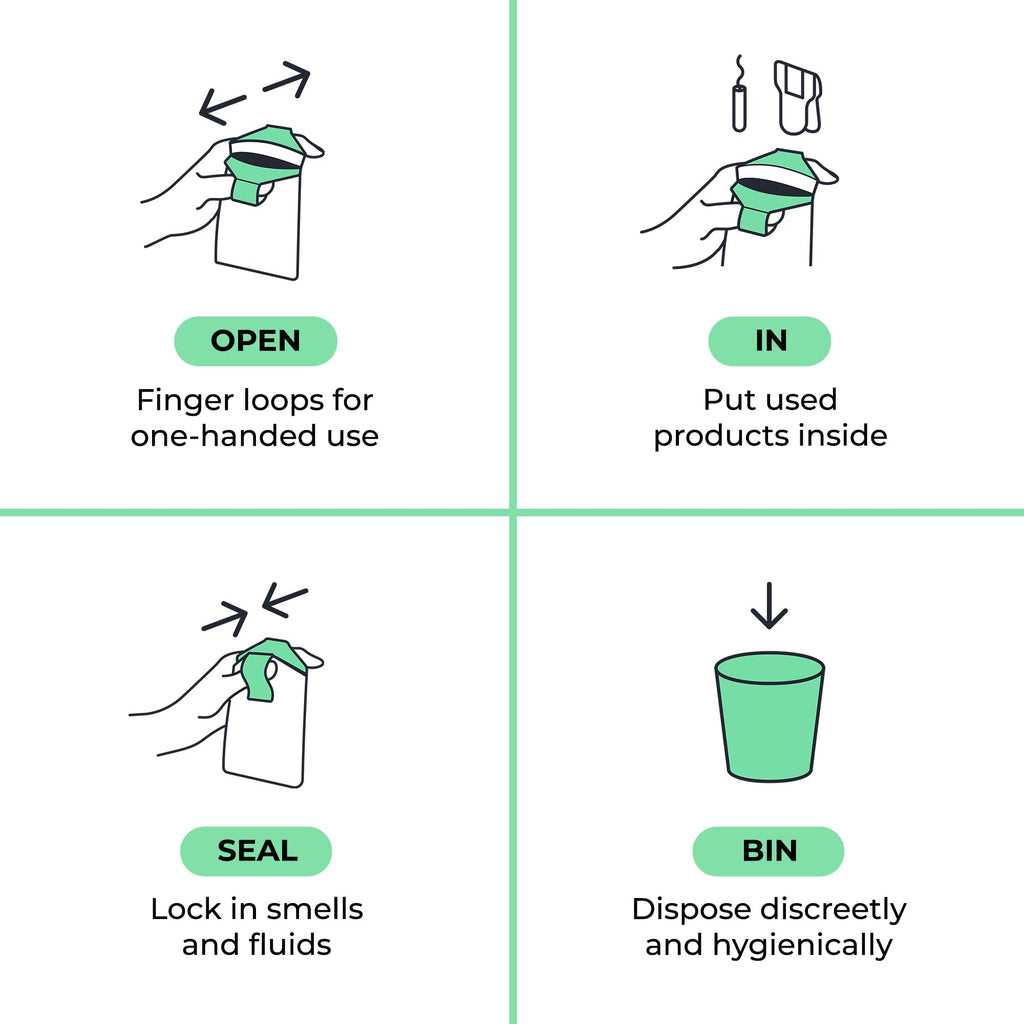 Fab Little Bag Starter Plus Pack - 45 Sanitary Disposal Bags Plus Recyclable Refill Pack for Out and About (45 Pack)