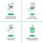 Fab Little Bag Starter Plus Pack - 45 Sanitary Disposal Bags Plus Recyclable Refill Pack for Out and About (45 Pack)